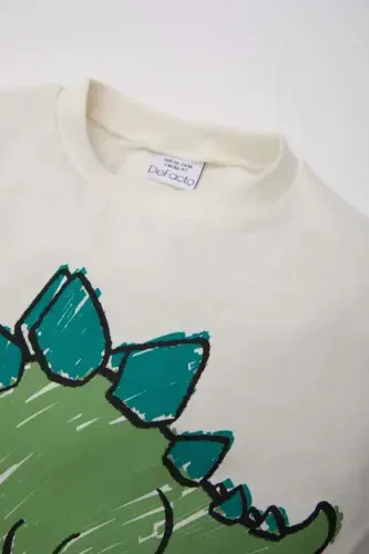 Baby Boy Dinosaur Printed Short Sleeve T-Shirt E107 - DEFACTO (1)