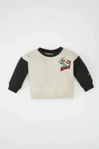 Baby Boy Disney Mickey & Minnie Crewneck Sweatshirt - 1