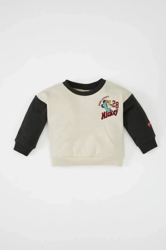 Baby Boy Disney Mickey & Minnie Crewneck Sweatshirt - 1