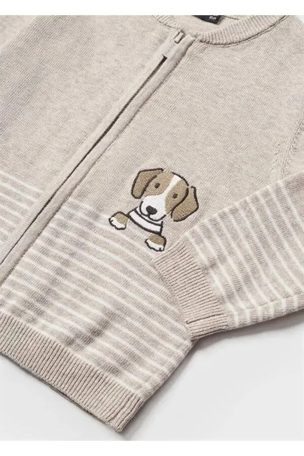 Baby Boy Dog Detail Pullover - 3