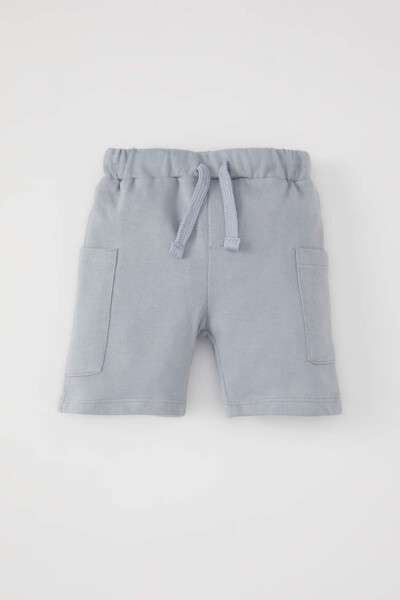 Baby Boy Drawstring Shorts Light Grey - 1