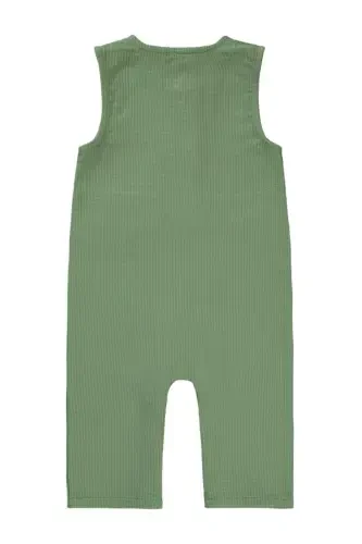 Baby Boy Dungaree 6-18 Months Dark Khaki-Dark Khaki - 1