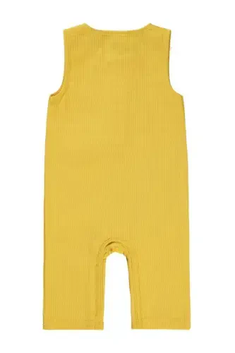 Baby Boy Dungaree 6-18 Months Honey Yellow-Honey Yellow - 1