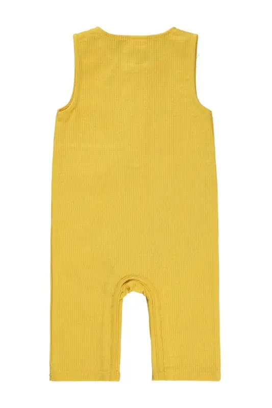 Baby Boy Dungaree 6-18 Months Honey Yellow-Honey Yellow - CIVIL BABY