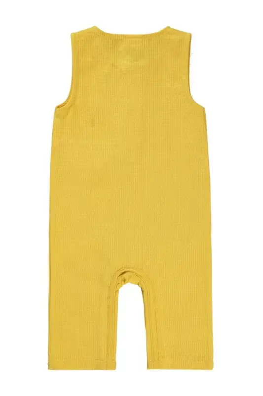 Baby Boy Dungaree 6-18 Months Honey Yellow-Honey Yellow - 1