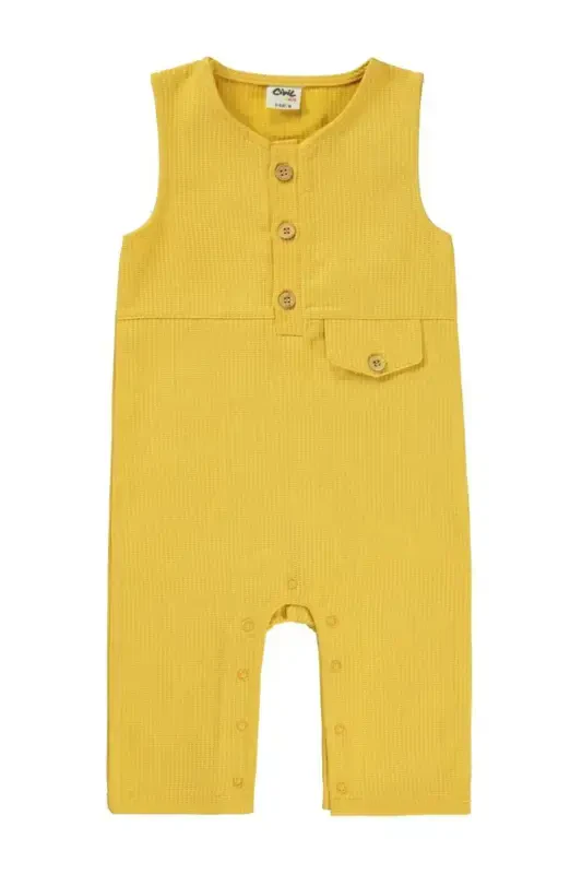 Baby Boy Dungaree 6-18 Months Honey Yellow-Honey Yellow - 2