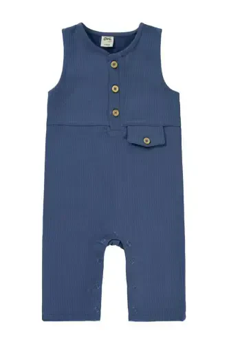 Baby Boy Dungaree 6-18 Months Indigo-Indigo - CIVIL BABY (1)