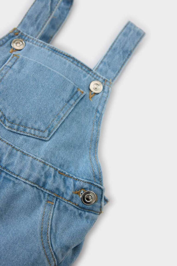 Baby Boy Dungaree Jean Jumpsuit Mint Blue - 2