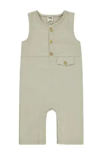 Baby Boy Dungarees 6-18 Months Stone Color-Stone Color - 1