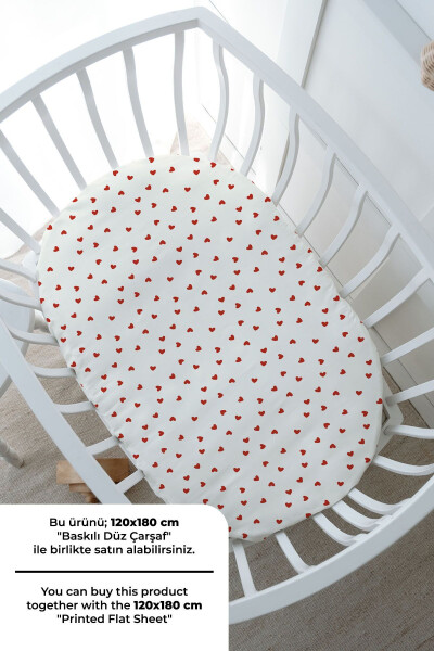 Baby Boy Duvet Cover Set (100x150) - Iconic Series - Red Hearts - 5