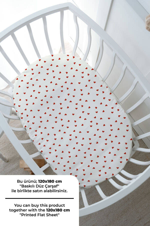 Baby Boy Duvet Cover Set (100x150) - Iconic Series - Red Hearts - 5