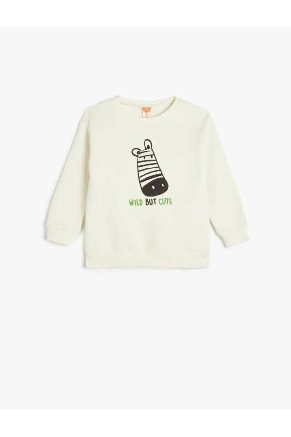 Baby Boy Ecru Sweatshirt - 1