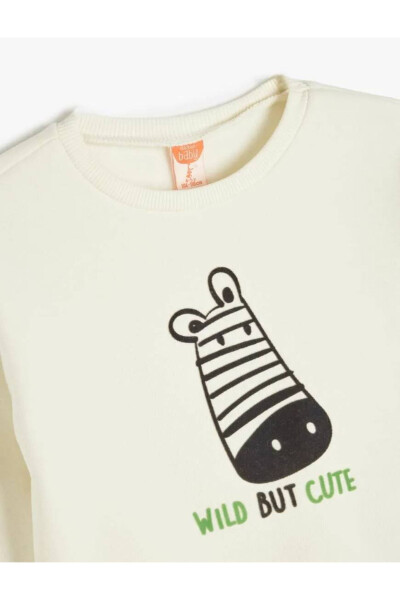 Baby Boy Ecru Sweatshirt - 3