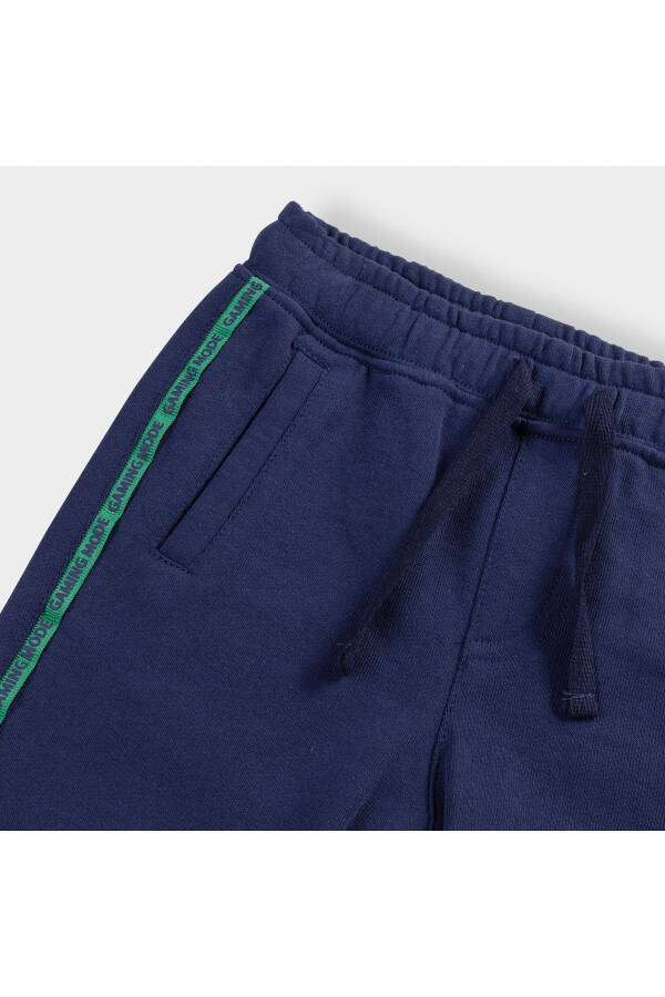 Baby Boy Elastic Cuff Navy Sweatpants - 9