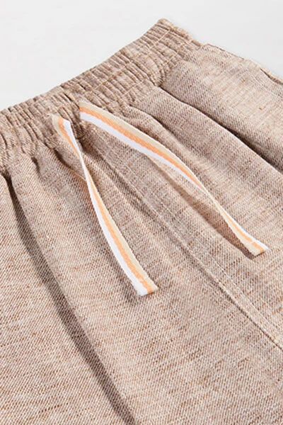 Baby Boy Elastic Waist Beige Pants - 3