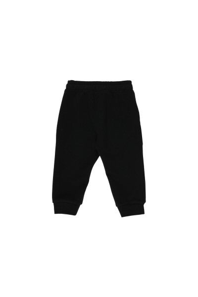 Baby Boy Elastic Waist Black Sweatpants - 5