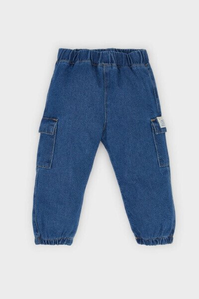 Baby Boy Elastic Waist Jeans Mint Blue - 3