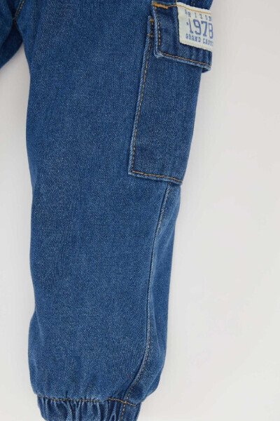 Baby Boy Elastic Waist Jeans Mint Blue - 5