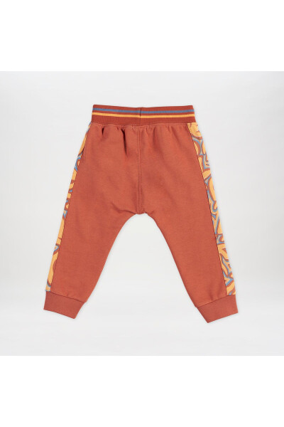 Baby Boy Elastic Waistband Terracotta Sweatpants - 6