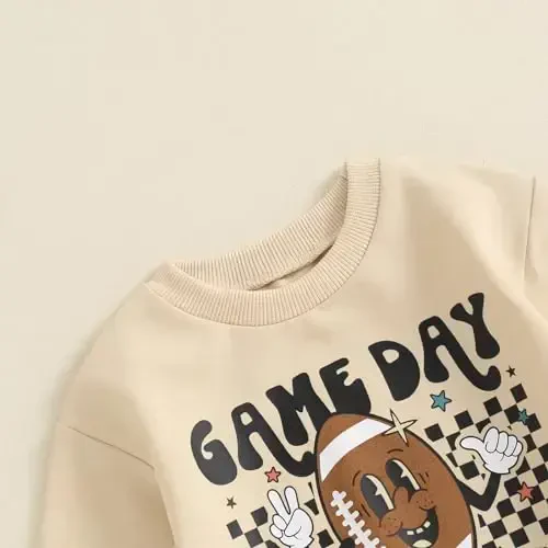 Baby Boy Fall Clothes Set Long Sleeve Letter Print Sweatshirt Pants Toddler Infant Outfits 6 12 18 24 Months 2T - 4