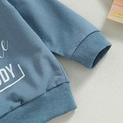 Baby Boy Fall Clothes Set Long Sleeve Letter Print Sweatshirt Pants Toddler Infant Outfits 6 12 18 24 Months 2T - 5