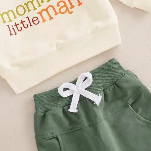 Baby Boy Fall Clothes Set Long Sleeve Letter Print Sweatshirt Pants Toddler Infant Outfits 6 12 18 24 Months 2T - 6