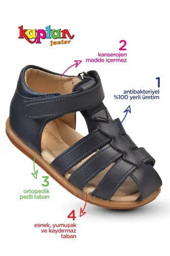 Baby Boy First Step Orthopedic Shoes Imle 300 - KAPTAN JUNIOR (1)