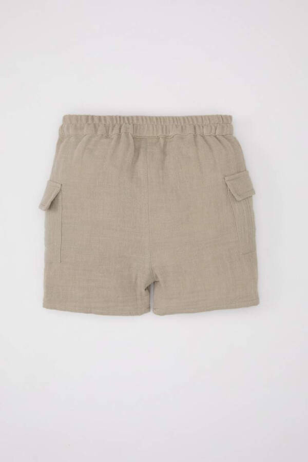 Baby Boy Flame Cotton Shorts Sand - 4