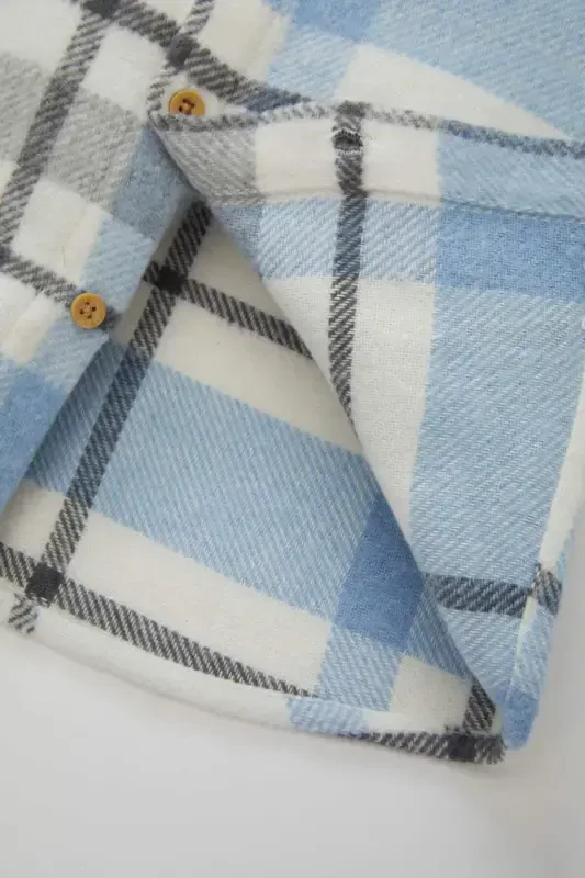 Baby Boy Flannel Long Sleeve Shirt - 4