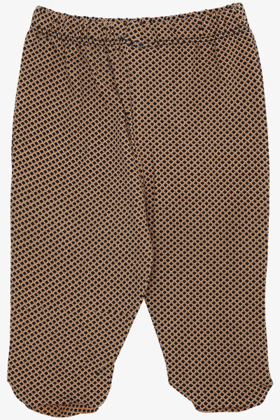 Baby Boy Footed Pants with Pattern, 6 Months, Light Brown - 5