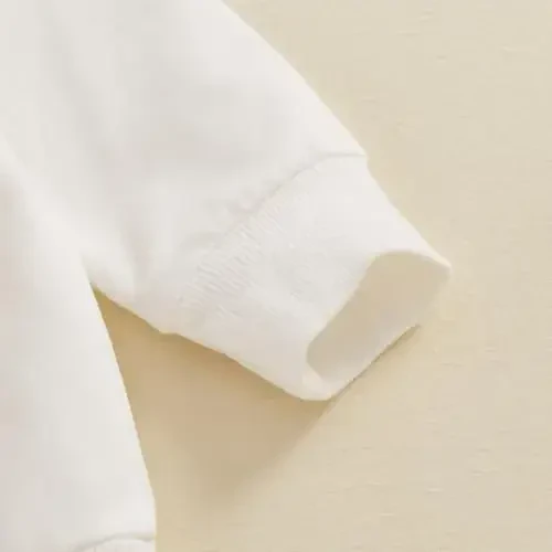 Baby Boy Girl Cute Uzun yengli Crew Neck Harflar Yurak Print Sweatshirt Go'dak Yangi tug'ilgan chaqaloq Valentin kuni liboslari - 7