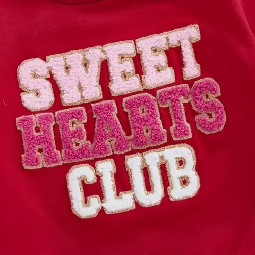 Baby Boy Girl Cute Uzun yengli Crew Neck Xatlar Yurak naqshli Sviter Go'dak Yangi tug'ilgan chaqaloqlar uchun Sevishganlar kuni liboslari - 6