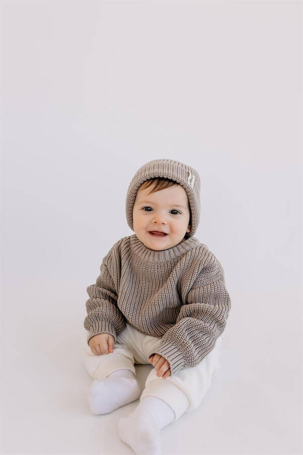 Baby Boy Girl Knit Sweater Caramel Color - 2