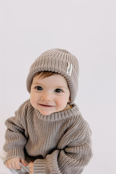 Baby Boy Girl Knit Sweater Caramel Color - 3