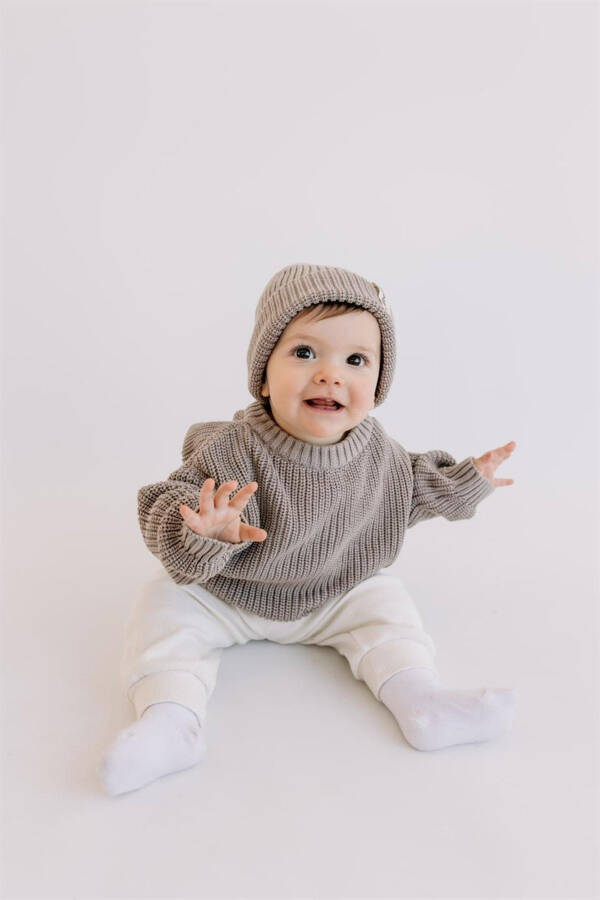 Baby Boy Girl Knit Sweater Caramel Color - 4