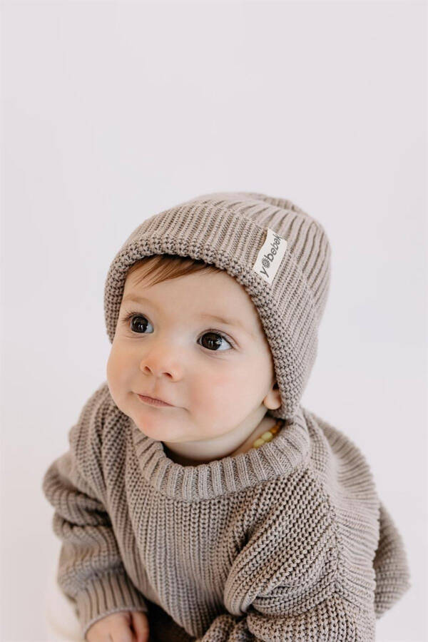 Baby Boy Girl Knit Sweater Caramel Color - 5