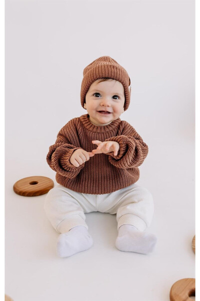 Baby Boy Girl Knitted Sweater Brick Color - 2