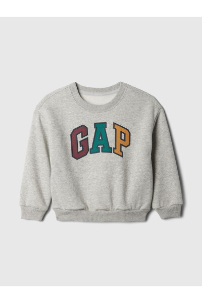 Baby Boy Grey Gap Logo Relaxed Fleece Sweatshirt - 7