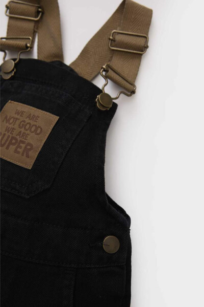 Baby Boy Jean Dungaree Overalls - Anthracite - 3