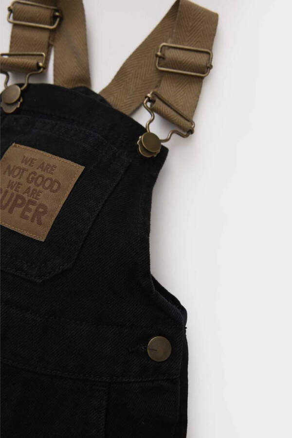 Baby Boy Jean Dungaree Overalls - Anthracite - 3