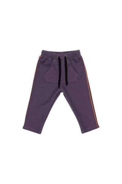 Baby Boy Kangaroo Pocket Detail Sweatpants - 5