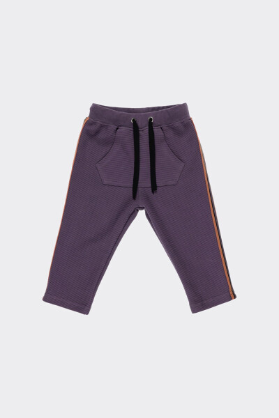 Baby Boy Kangaroo Pocket Detail Sweatpants - 1