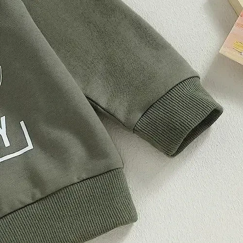 Baby Boy Kuzgi Kiyimlar To'plami Uzun Qisma Xatli Print Sweatshirt Shim Toddler Go'dak Kiyimlari 6 12 18 24 Oy 2T - 5