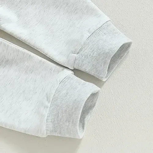 Baby Boy Kuzgi Kiyimlar To'plami Uzun Qisma Xatli Print Sweatshirt Shim Toddler Go'dak Kiyimlari 6 12 18 24 Oy 2T - 7