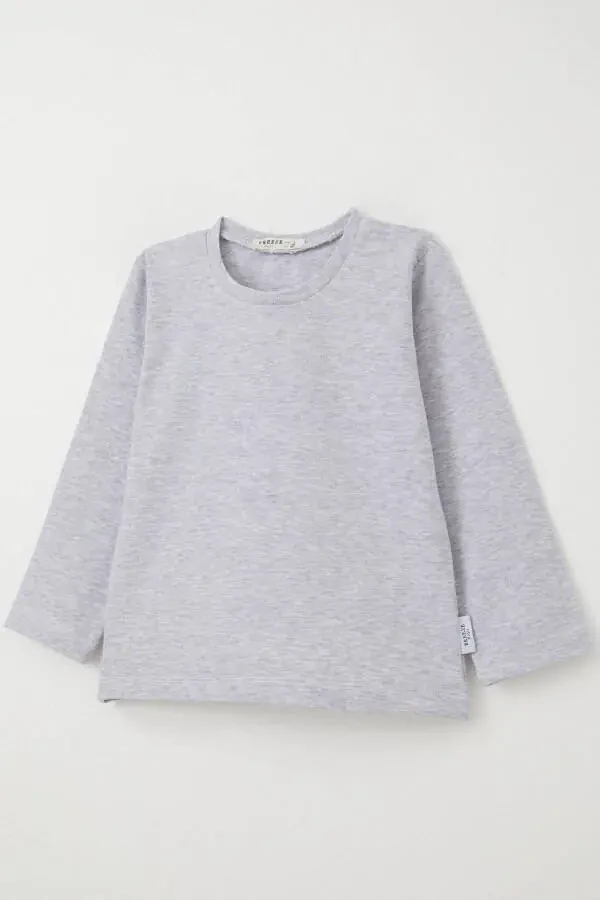 Baby Boy Long Sleeve T-Shirt Basic 9 Months-3 Years, Light - 3