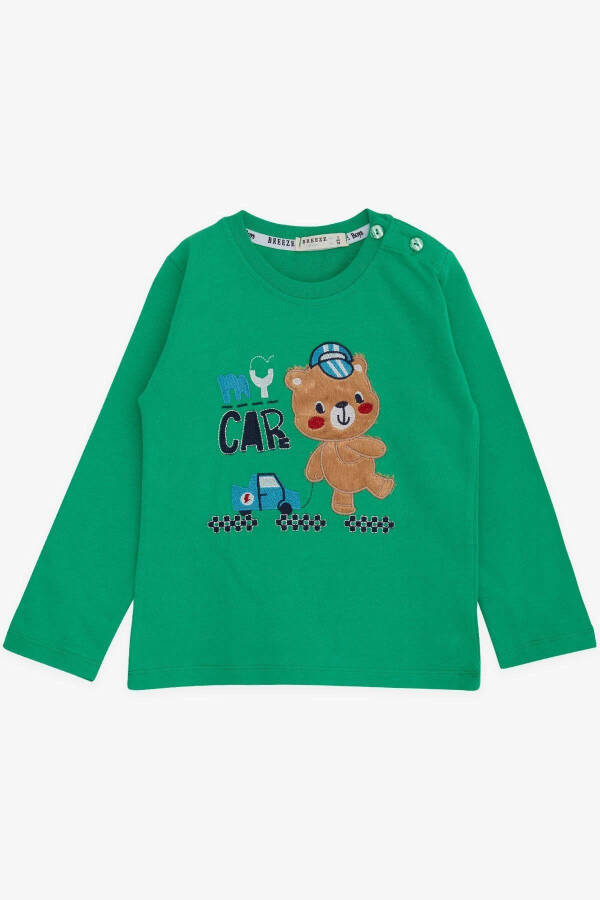 Baby Boy Long Sleeve T-Shirt Bear Print Text - 1