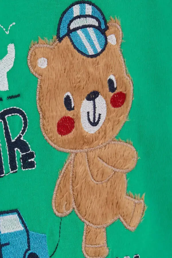 Baby Boy Long Sleeve T-Shirt Bear Print Text - 4