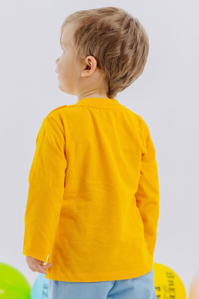 Baby Boy Long Sleeve T-Shirt Bear Printed Text - 4