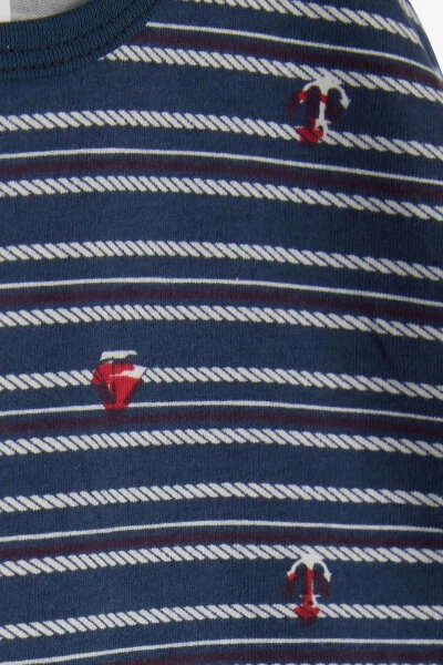 Baby Boy Long Sleeve T-Shirt Bursting Sea Theme 9 Months-3 Years, Navy Blue - 3