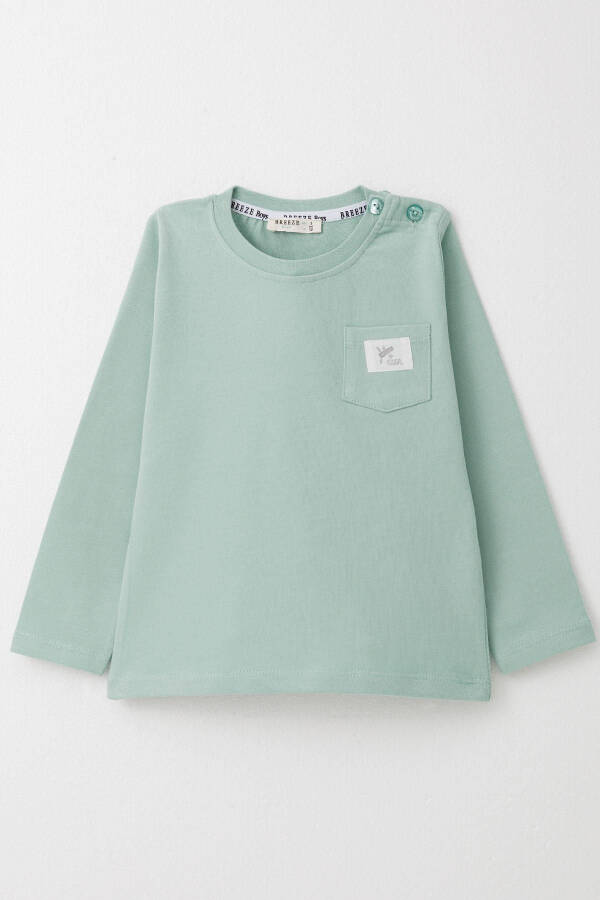 Baby Boy Long Sleeve T-Shirt Cool Slogan Patched Pocket - 3